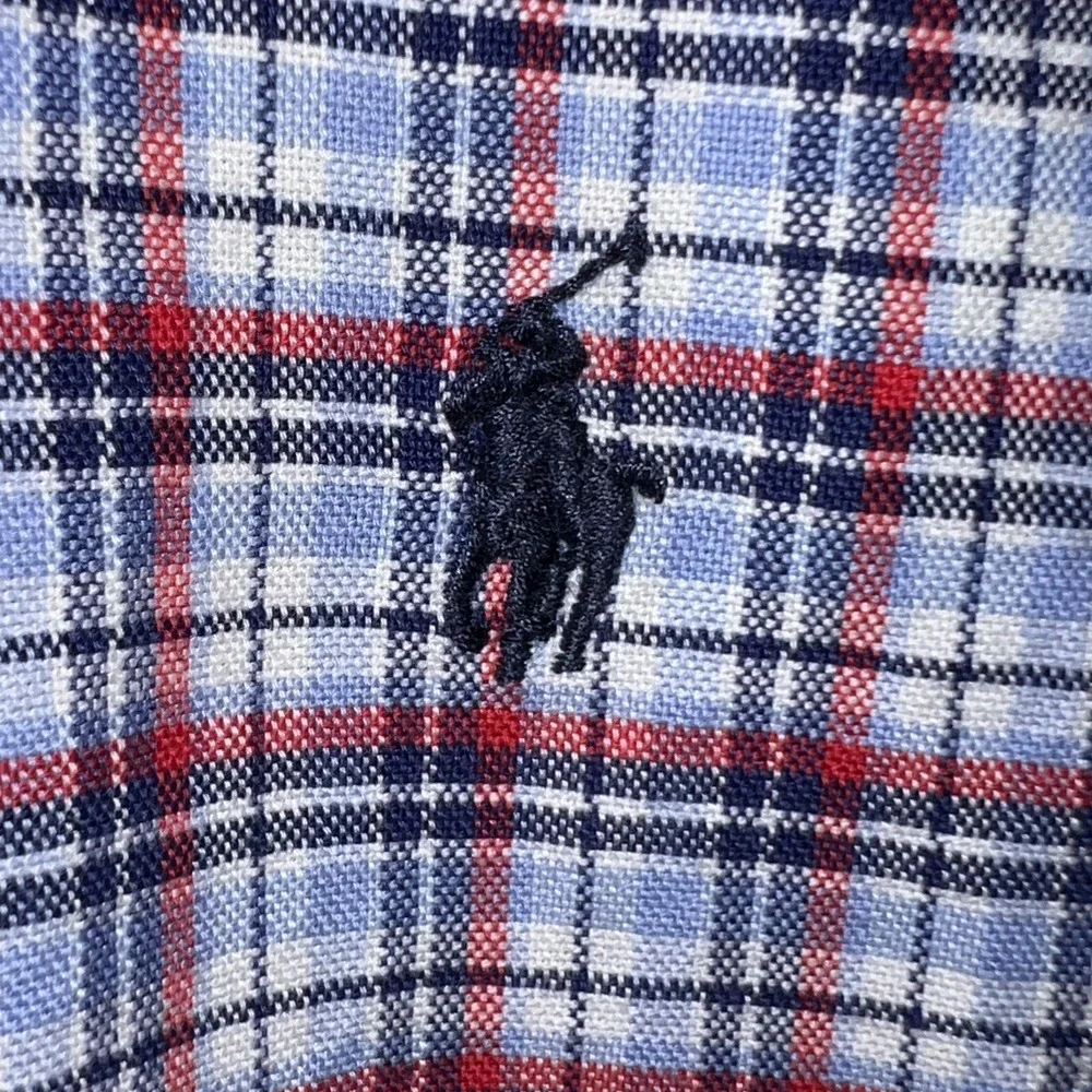 Ralph Lauren Boys Large Multicolor Plaid Long‎ Sleeve Thick  Button Down Shirt